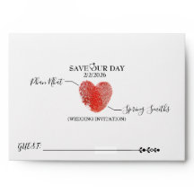 Sauver notre jour Carte de mariage Enverlope