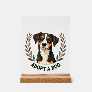Sauver une vie Adopter un chien Illustration vinta