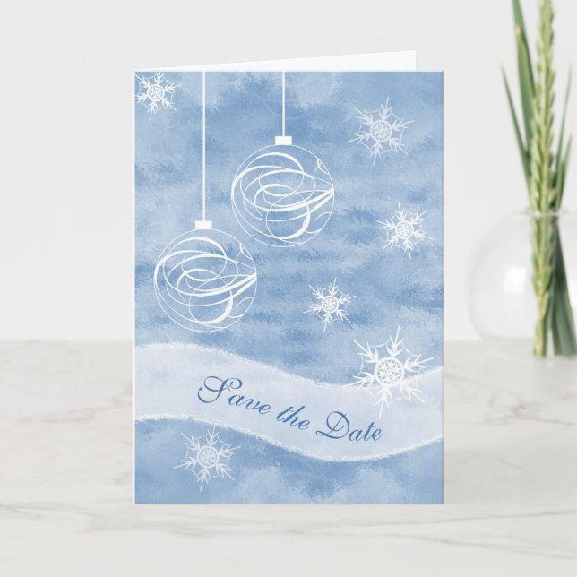 Sauvez la carte de Noël de date (Devant)