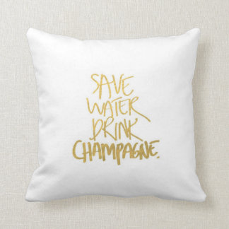 Sauvez la citation de coussin de champagne de