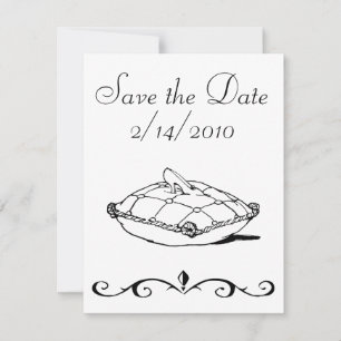 Sauvez la date Invitations d'art à la nappe Cendri
