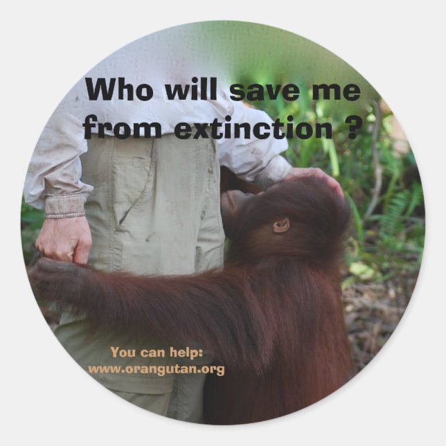 Sauvez la faune des autocollants d'extinction (Devant)