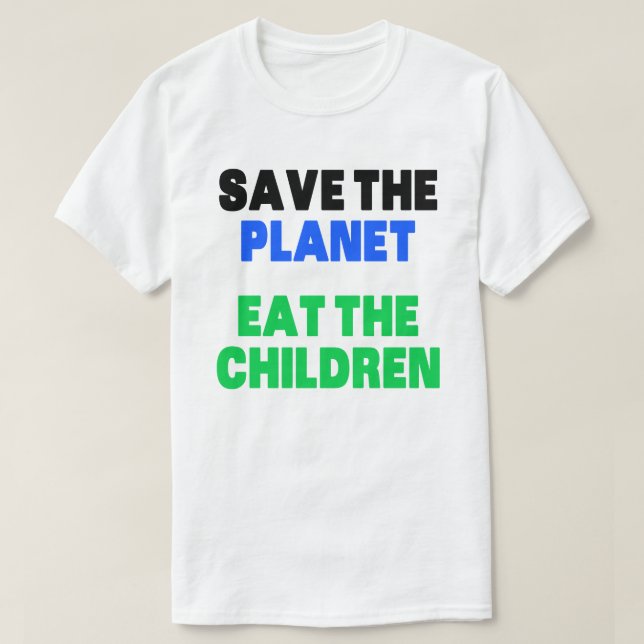 Sauvez La Planète Mangez Le T-shirt Cadeau Enfants (Design devant)