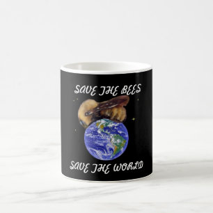 Sauvez la tasse de café d'abeilles