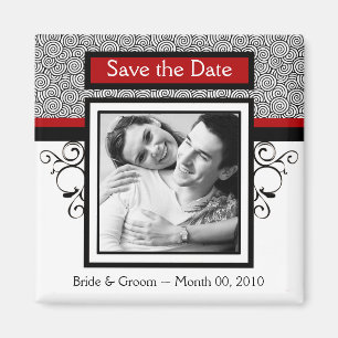 Sauvez le magnet de photo de date