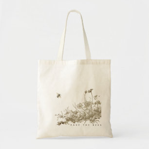 Sauvez le Sac fourre-tout Fleur sauvage des abeill