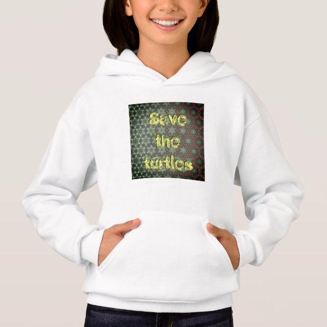 Sauvez Le Sweat - shirt à capuche Tortue Girls (Devant)