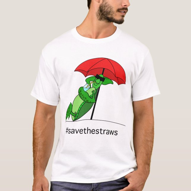 Sauvez le T-shirt de pailles (Devant)