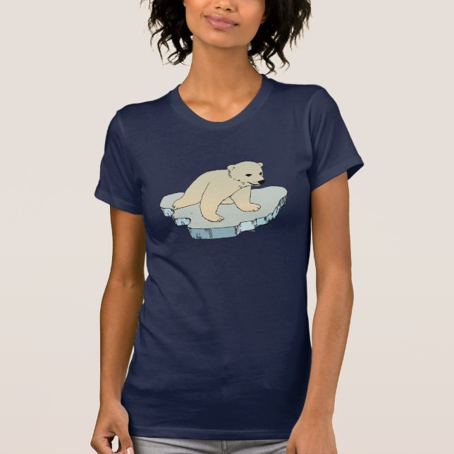 Sauvez le T-shirt des femmes d'ours blanc (Devant)