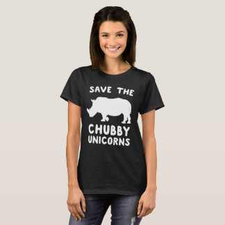Sauvez le T-shirt mignon de licornes potelées