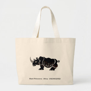 Sauvez les rhinocéros en danger - grand sac fourre