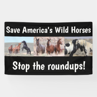 Sauvez nos chevaux sauvages 3 x 5 bannière
