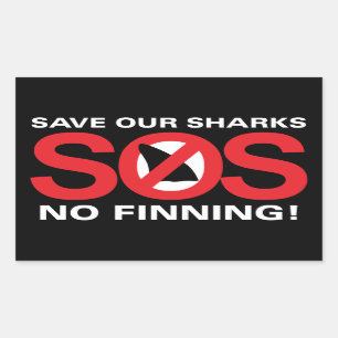 Sauvez nos requins Pas de Finition Sticker Glossy