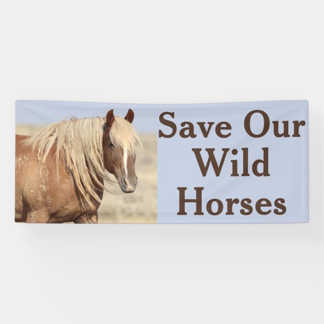 Sauvez notre bannière Chevaux sauvages (Horizontal)
