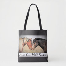 Sauvez notre Sac fourre-tout de Chevaux sauvages