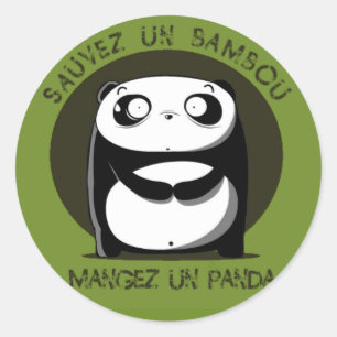 Sauvez un bambou runder aufkleber