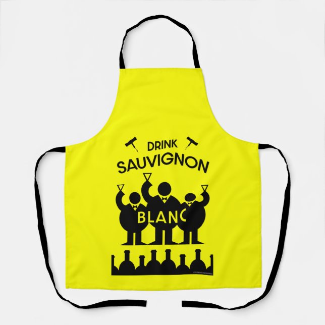 Sauvignon Blanc Wein Drinker Schürze (Vorderseite)