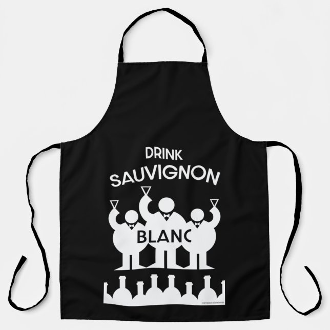 Sauvignon Blanc Wein Drinker Schürze (Vorderseite)
