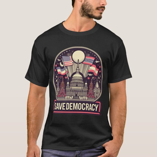 Sauvons le t-shirt démocratie (Devant)