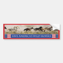 Sauvons les chevaux sauvages de l'Amérique Sticker