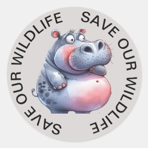 Sauvons nos Stickers Faune, Hippopotamus Graphisme
