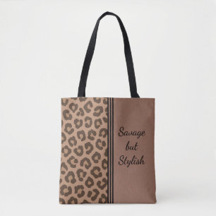 Savage, aber stilvolle Leopard Print Tote Bag Tasche