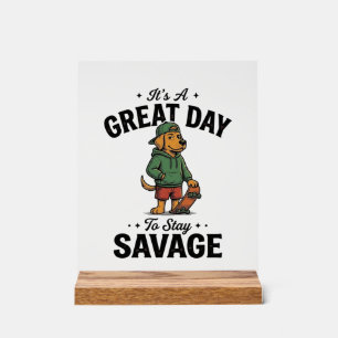 Savage Dog Vintage-Stich-T-Shirt-Design_1 Acrylschild
