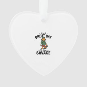 Savage Dog Vintage-Stickerei T-Shirt-Design_1 Ornament