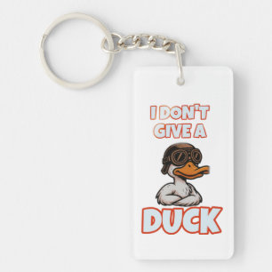 Savage Duck Zitat "I Don't Give a Duck" Funny Bold Schlüsselanhänger