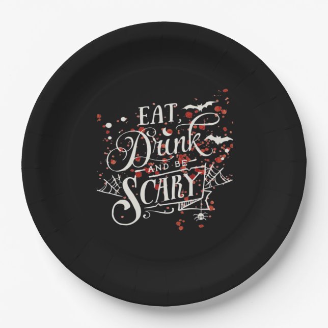 Savage Halloween Spooky Aesthetic Graphic Style Pappteller (Vorderseite)
