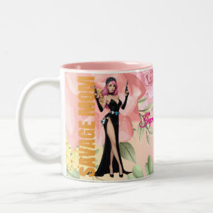 Savage Mama Tasse - Badass Glam Mama Geschenk mit 