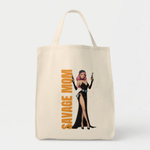 Savage Mama Tote Bag Bold Fashionista Mother Gif Tragetasche