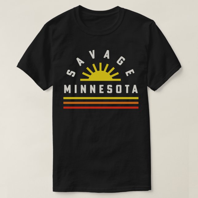 Savage Minnesota Retro Vintager Sonnenschein T-Shirt (Design vorne)