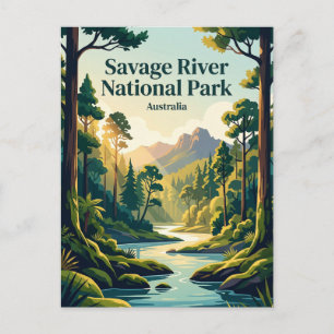 Savage River Nationalpark Australien Postkarte