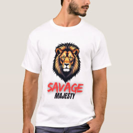 Savage Roar Fierce Lion Graphic T-Shirt für Fett