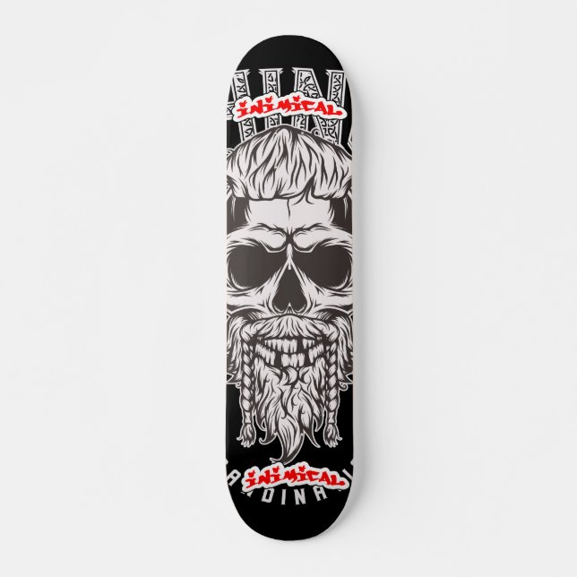 Savage Viking Skull Skateboard (Vorne)