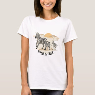 Savane Stride T-shirt Famille Zèbre