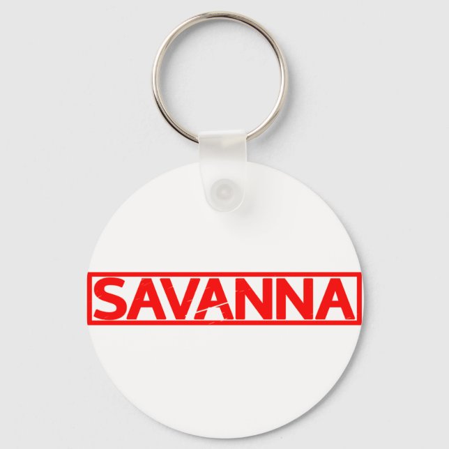 Savanna Briefmarke Schlüsselanhänger (Vorderseite)