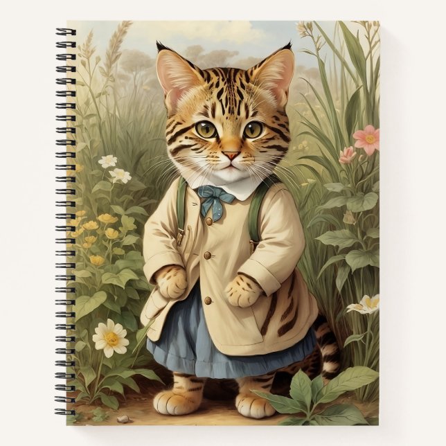 Savanna Cat Notizbuch (Vorderseite)