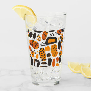 "Savanna Pop: Stammesvibes in Orange & Black" Glas
