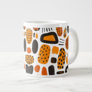 "Savanna Pop: Stammesvibes in Orange & Black" Jumbo-Tasse