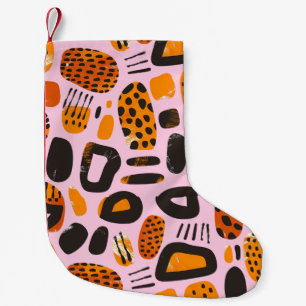 "Savanna Pop: Stammesvibes in Orange & Black" Kleiner Weihnachtsstrumpf