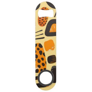 "Savanna Pop: Stammesvibes in Orange & Black" Speed Flaschenöffner