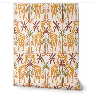 Savanna Serenade Playful Giraffe Tapete