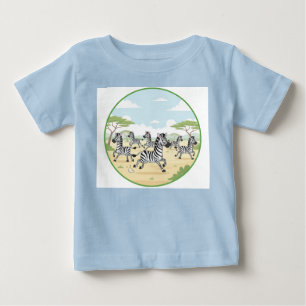 Savanna Sprint – Lustiges Laufendes Zebragruppen T Baby T-shirt