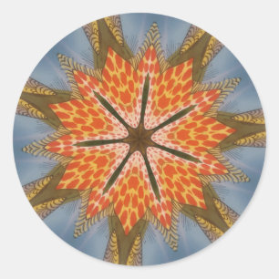 Savanna Star Bloom – Ein kühner afrikanischer Tier Runder Aufkleber