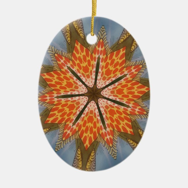 Savanna Star Bloom - Eine kühne afrikanische Tiera Keramik Ornament (Vorne)