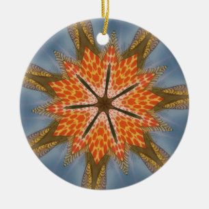 Savanna Star Bloom - Eine kühne afrikanische Tiera Keramik Ornament