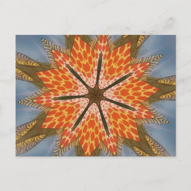 Savanna Star Bloom - Eine kühne afrikanische Tiera Postkarte (Vorderseite)