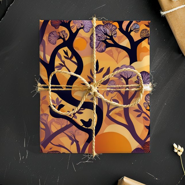 Savanna Sunset Nature Geschenk für Afroamerikaner Geschenkpapier (Savanna Sunset Nature Gift for African American Wrapping Paper)